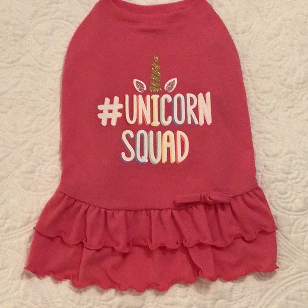 Unicorn Squad Doggy Dress, Size M